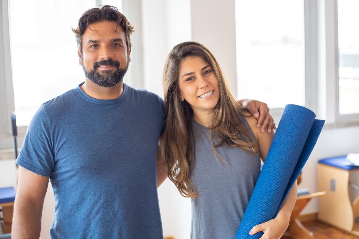 Yoga eğitmeni portresi